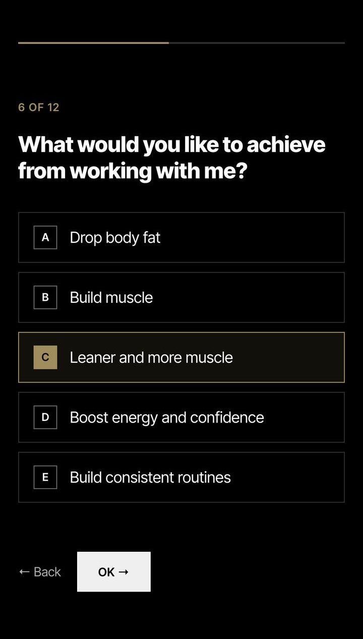 The coaching application on a phone